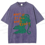 Unisex What if it all goes right Vintage Leopard Printed Washed Tee