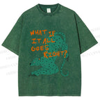 Unisex What if it all goes right Vintage Leopard Printed Washed Tee