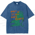 Unisex What if it all goes right Vintage Leopard Printed Washed Tee