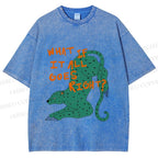 Unisex What if it all goes right Vintage Leopard Printed Washed Tee