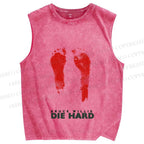 Unisex Die Hard Printed Washed Tank Top