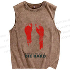 Unisex Die Hard Printed Washed Tank Top