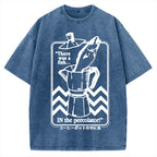 Fish In The Coffee Machine Vintage Washed T-shirt