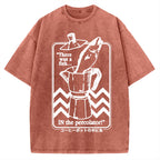 Fish In The Coffee Machine Vintage Washed T-shirt