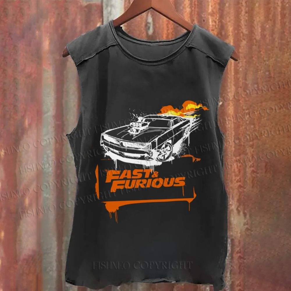 Vintage Fast & Furious Washed Tank Top