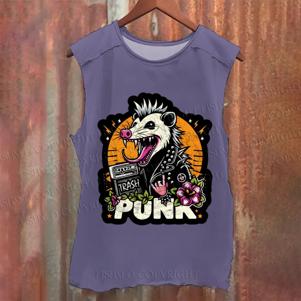 Vintage Punk Rat Washed Tank Top