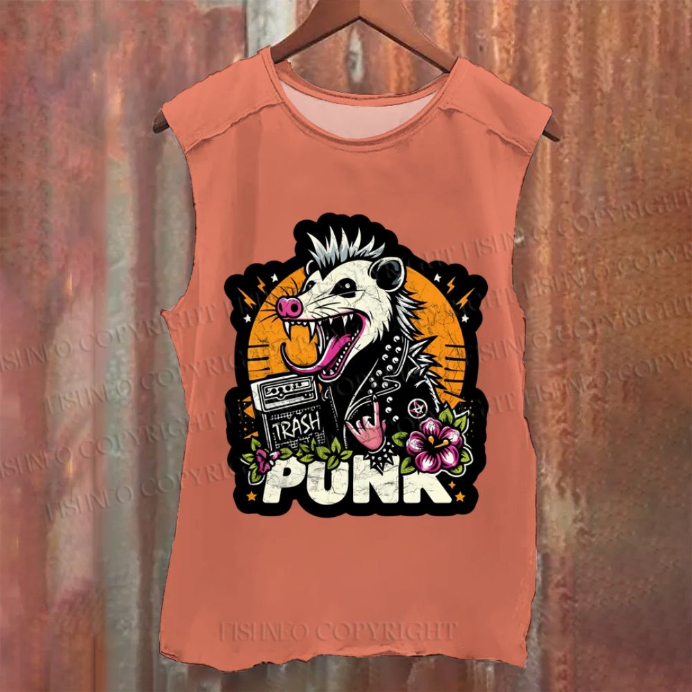 Vintage Punk Rat Washed Tank Top