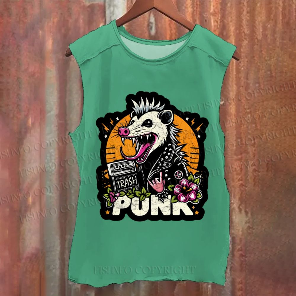 Vintage Punk Rat Washed Tank Top