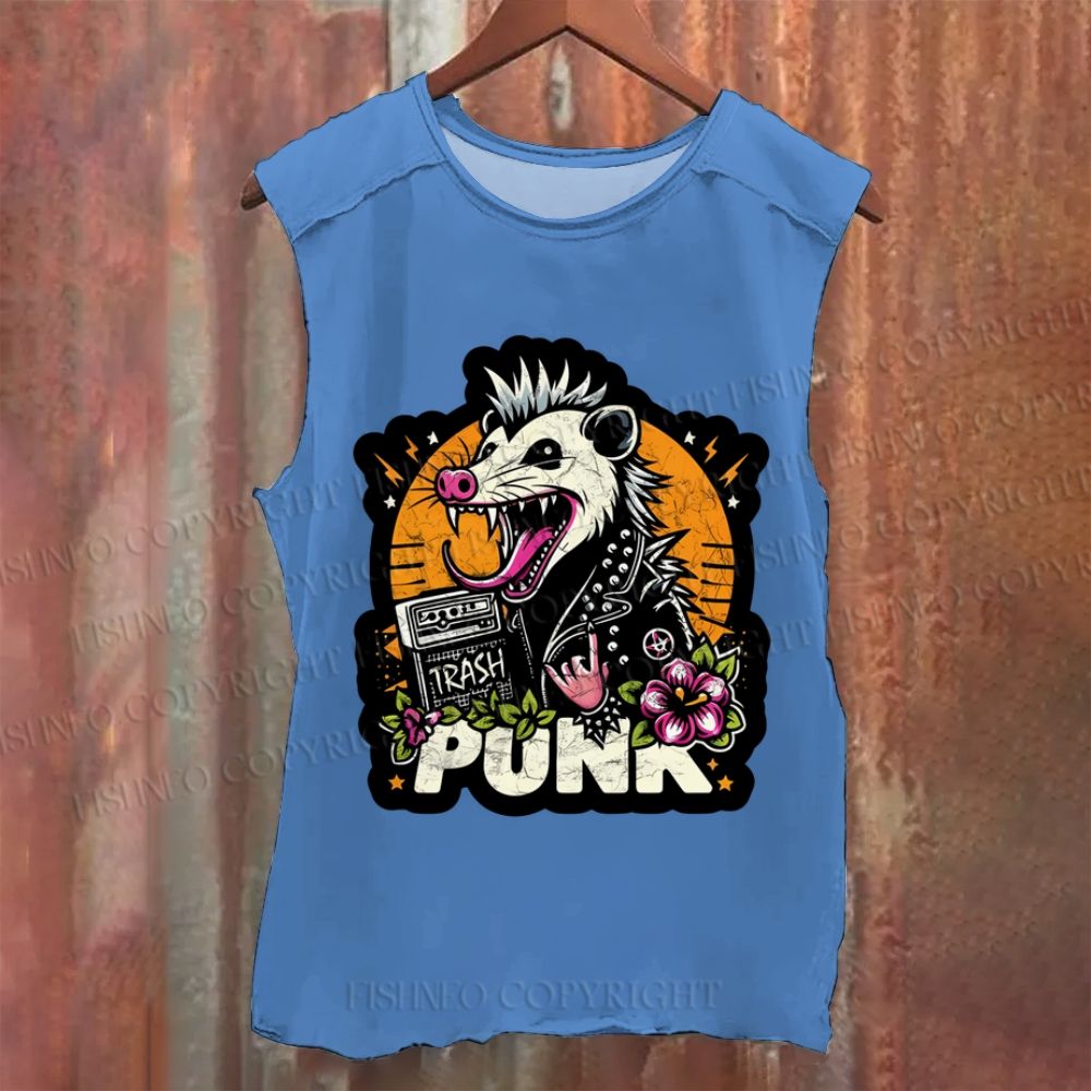 Vintage Punk Rat Washed Tank Top