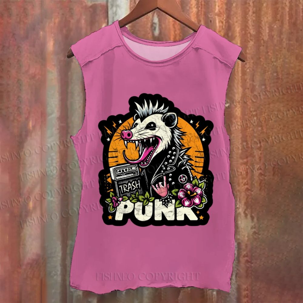 Vintage Punk Rat Washed Tank Top