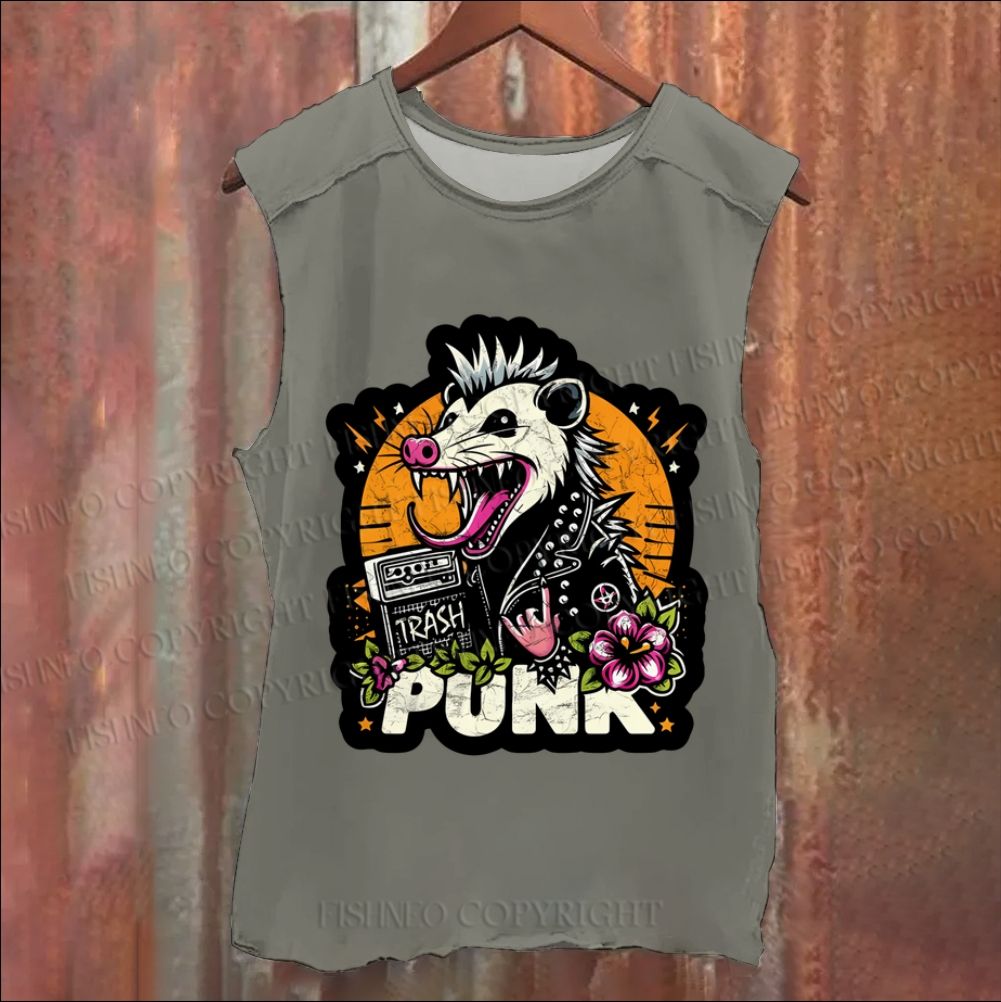 Vintage Punk Rat Washed Tank Top