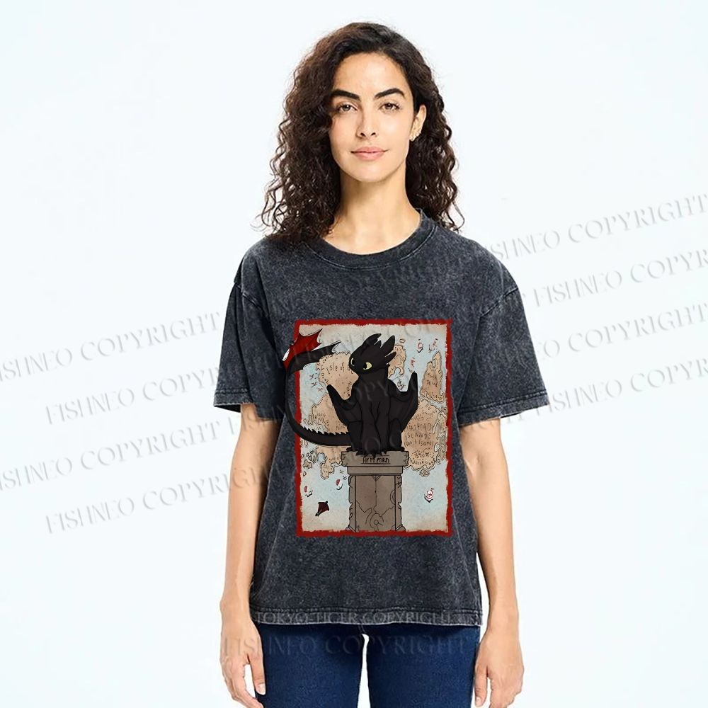 Unisex Printed Washed Tee 2506014191