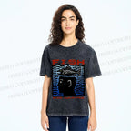 Unisex Vintage Fish For Brain Printed Washed Tee