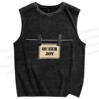 Unisex Pride Queer Joy Printed Washed Tank Top