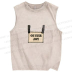 Unisex Pride Queer Joy Printed Washed Tank Top