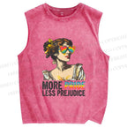 Unisex More Pride Less Prejudice Printed Washed Tank Top