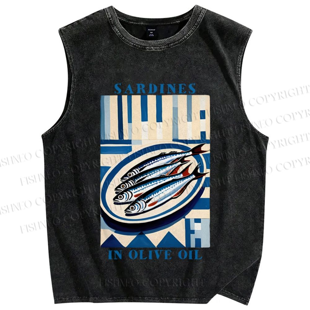 Unisex Printed Washed Tank Top 2506014582
