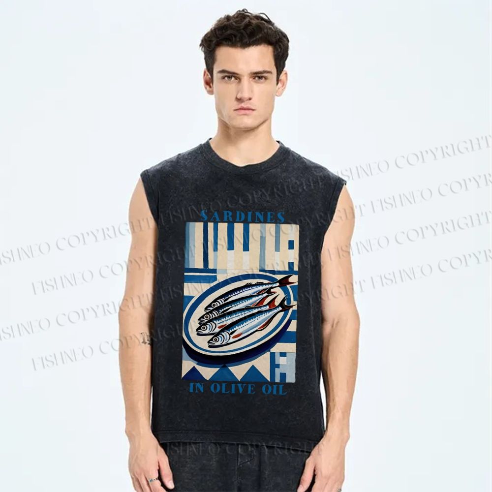 Unisex Printed Washed Tank Top 2506014582
