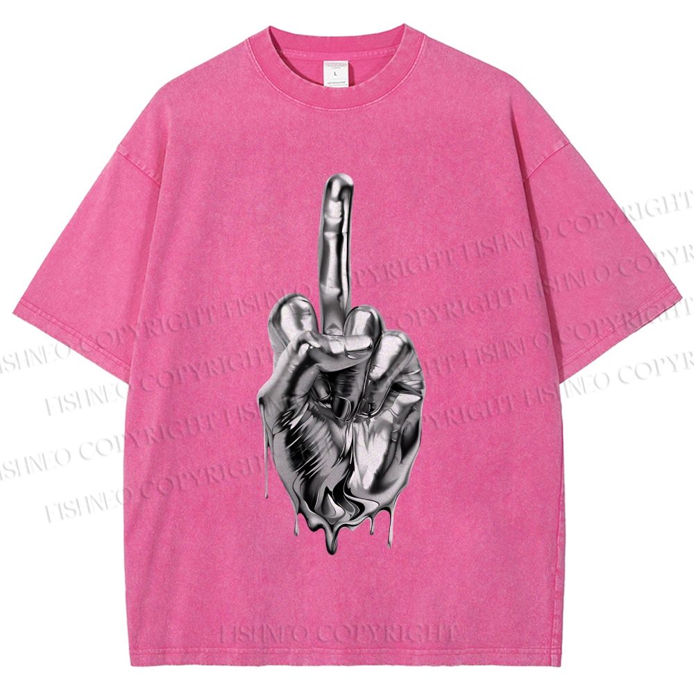 Unisex Hajime Sorayama Style Hand Printed Washed Tee