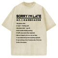 Reason For Being Late Vintage Washed T-shirt
