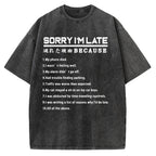 Reason For Being Late Vintage Washed T-shirt