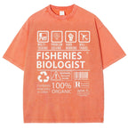 Unisex Fisheries Biologist Printed Washed Tee