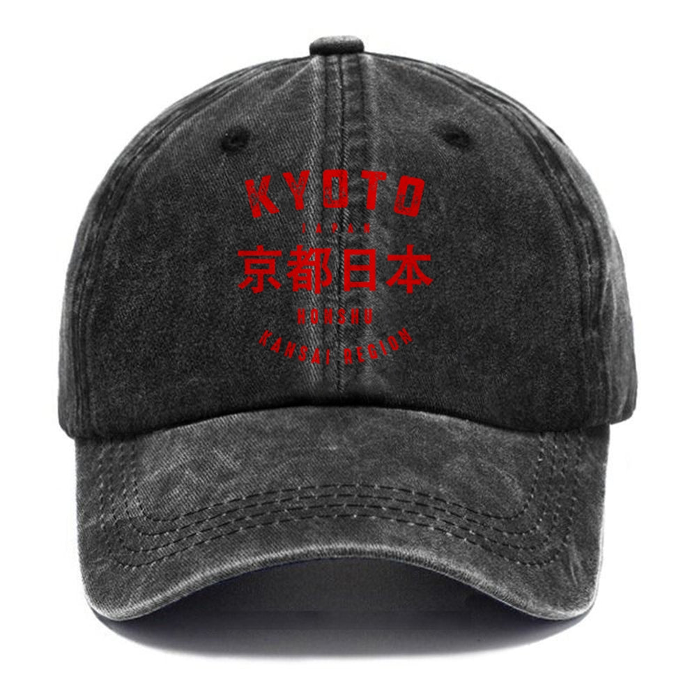 Kyoto City Japan Vintage Washed Cap