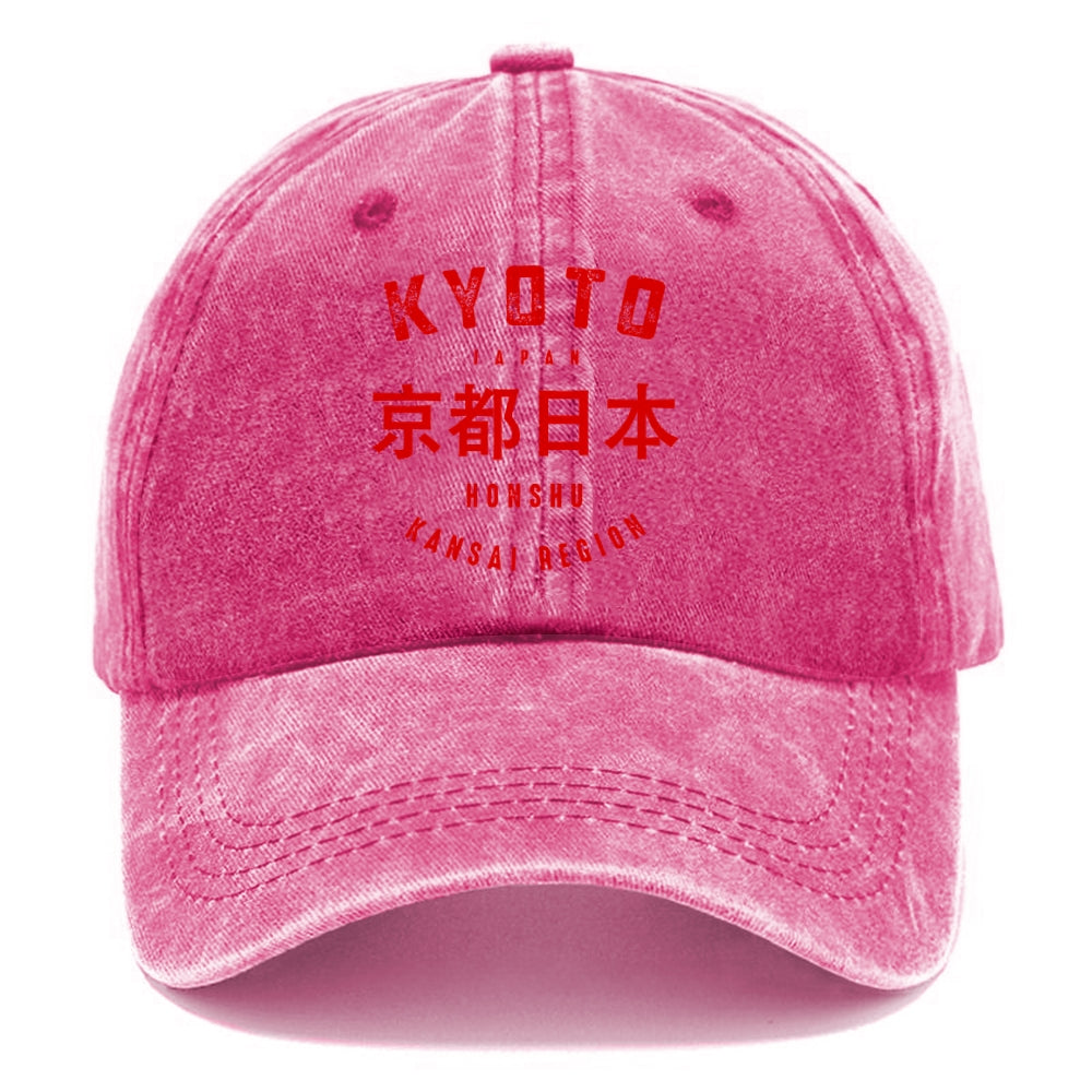 Kyoto City Japan Vintage Washed Cap