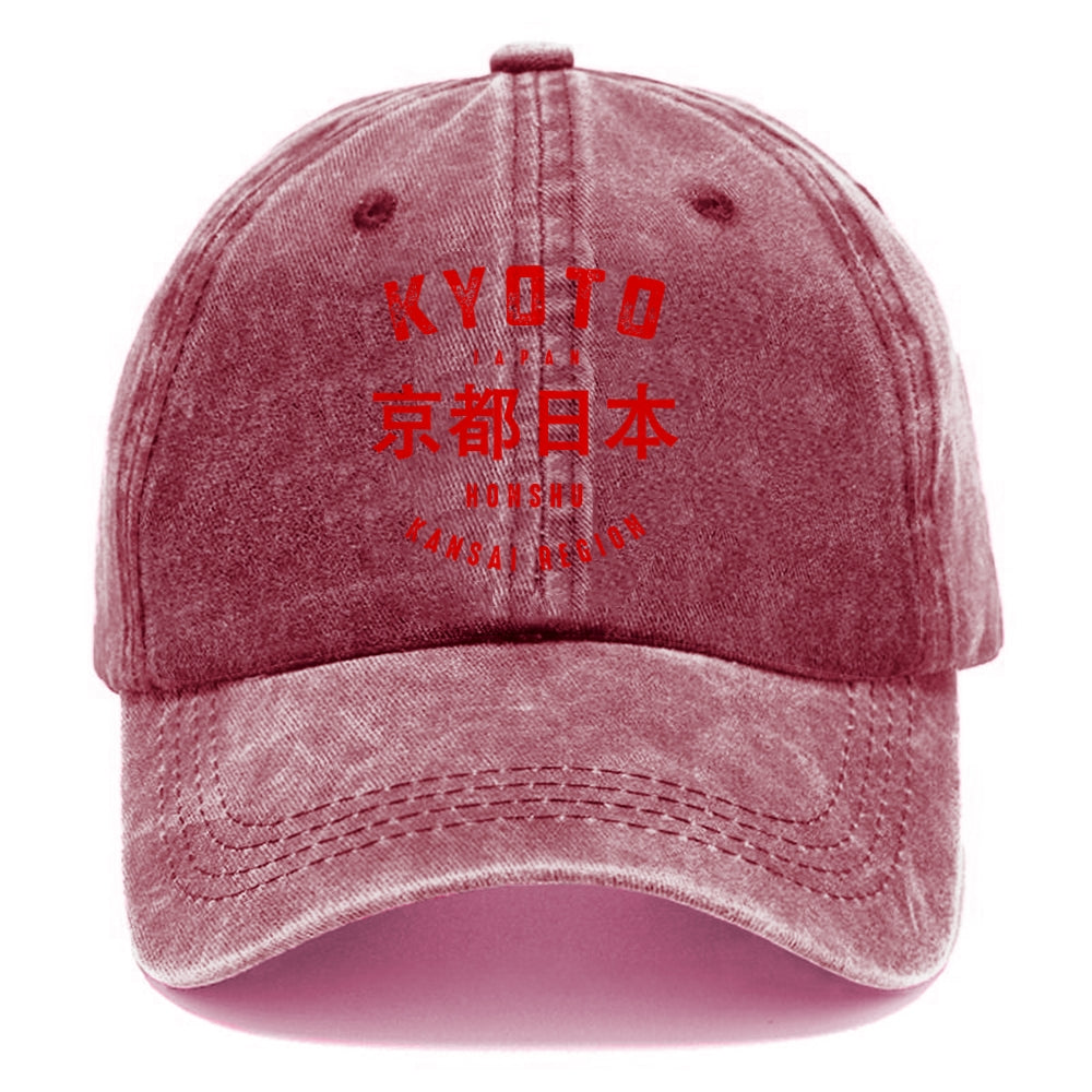 Kyoto City Japan Vintage Washed Cap