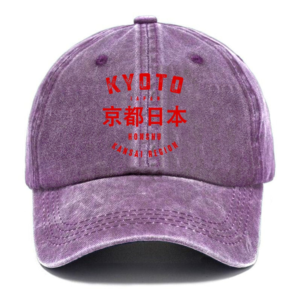 Kyoto City Japan Vintage Washed Cap