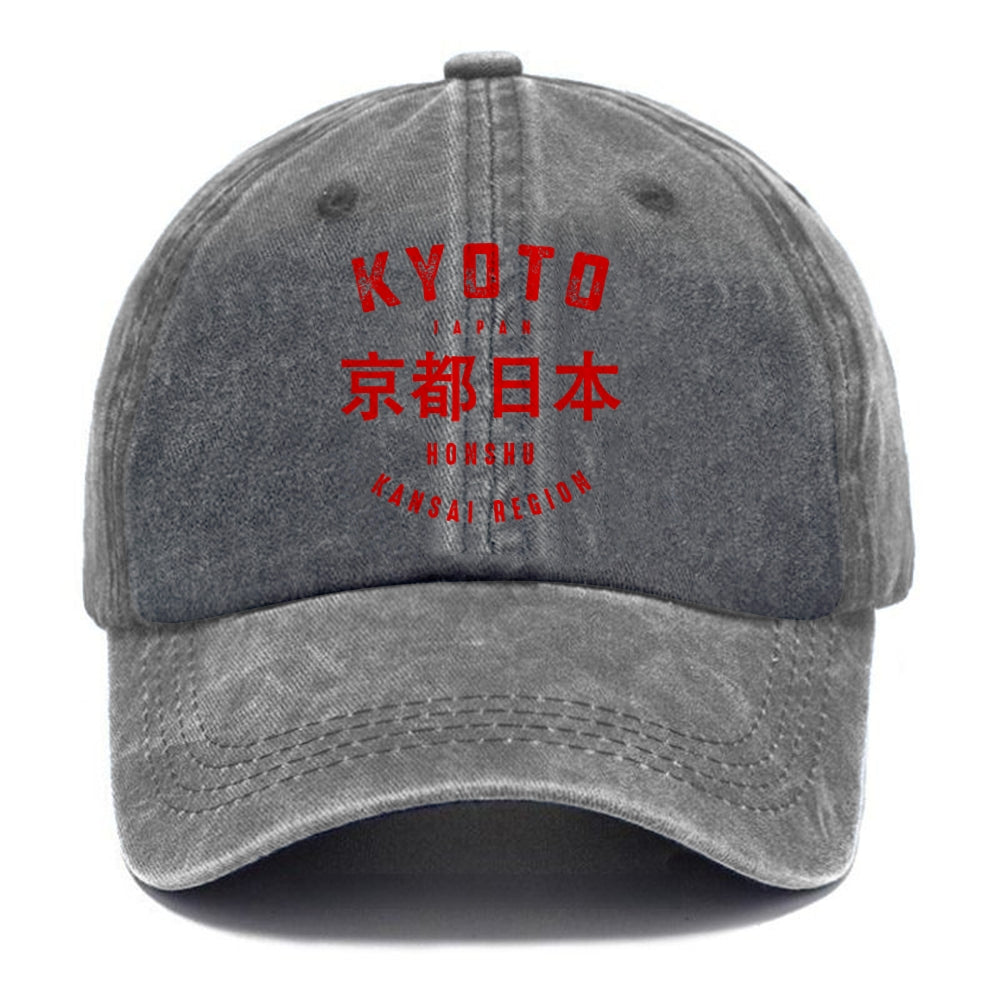 Kyoto City Japan Vintage Washed Cap
