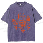 Unisex Funny Octopus Get Drunk Printed Washed Tee