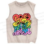 Unisex Pride Printed Washed Tank Top