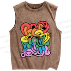 Unisex Pride Printed Washed Tank Top