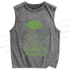 Unisex Separate Turtle Printed Washed Tank Top