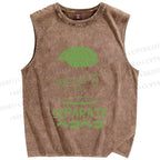 Unisex Separate Turtle Printed Washed Tank Top