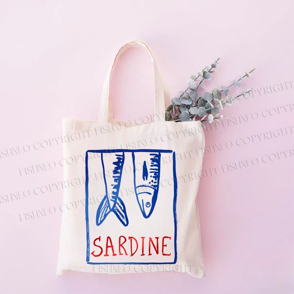 Vintage Sardine Fish In Box Tote Bag