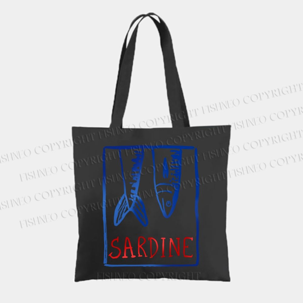 Vintage Sardine Fish In Box Tote Bag