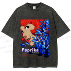 Unisex Paprika Printed Washed Tee