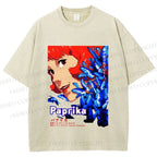 Unisex Paprika Printed Washed Tee