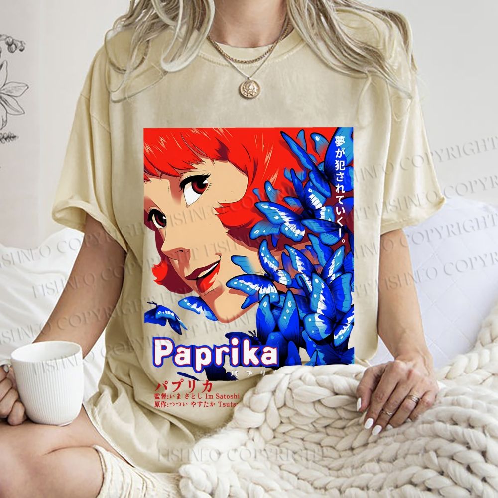 Unisex Paprika Printed Washed Tee