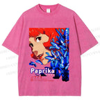 Unisex Paprika Printed Washed Tee