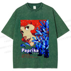 Unisex Paprika Printed Washed Tee