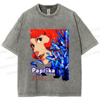 Unisex Paprika Printed Washed Tee