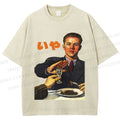 Unisex No I dont Drink Vintage Poster Printed Washed Tee