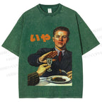 Unisex No I dont Drink Vintage Poster Printed Washed Tee