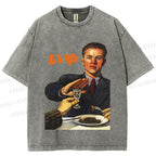 Unisex No I dont Drink Vintage Poster Printed Washed Tee