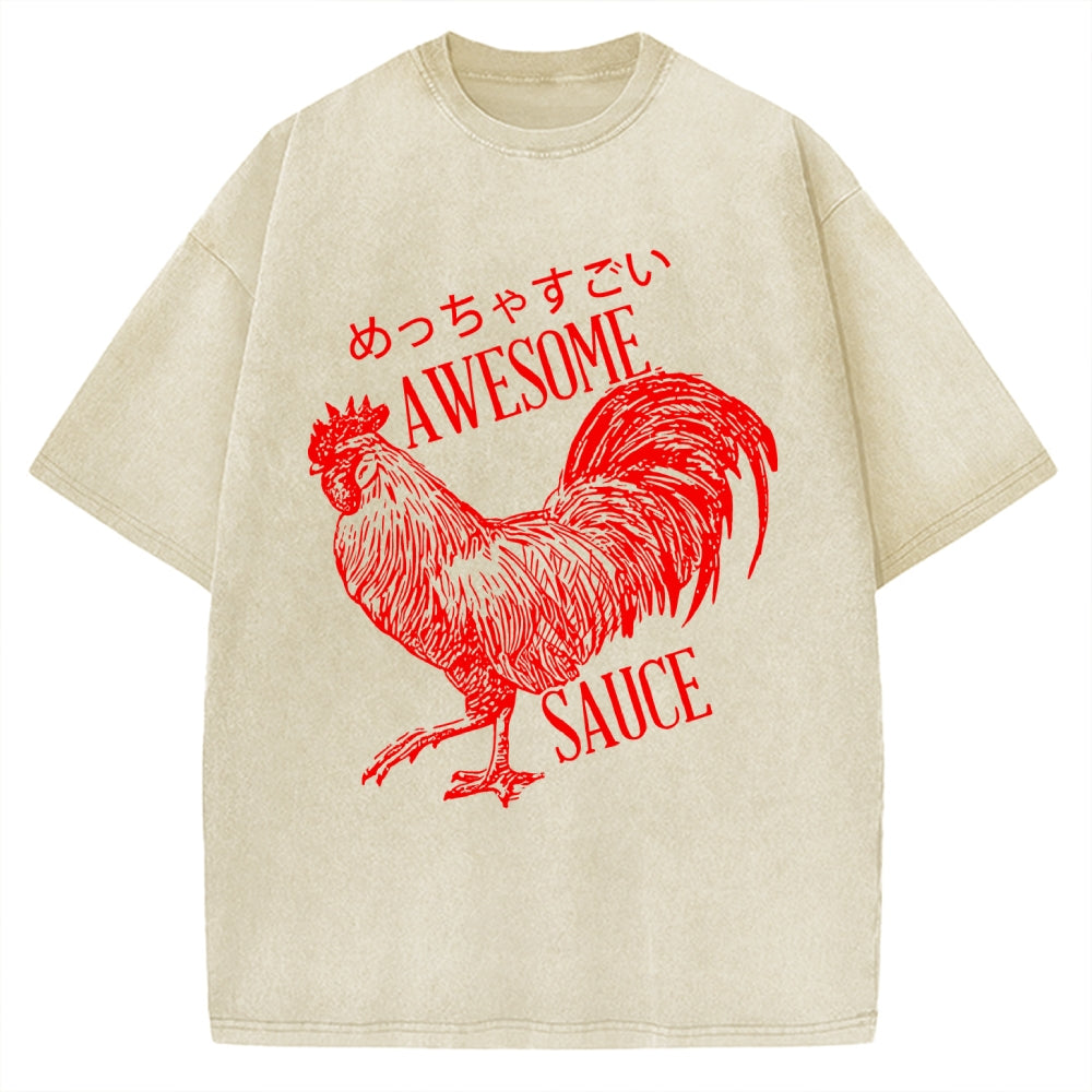 Excited Chicken Vintage Washed T-shirt