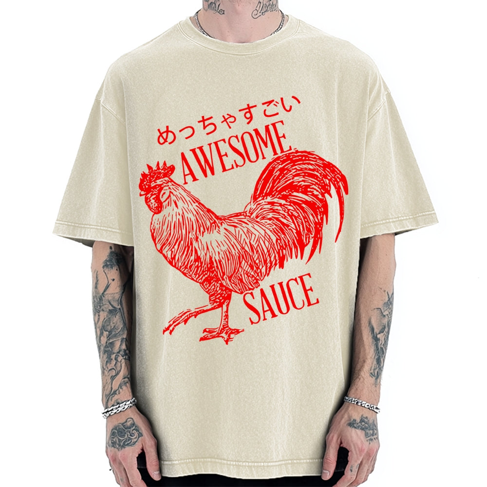 Excited Chicken Vintage Washed T-shirt