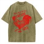 Excited Chicken Vintage Washed T-shirt
